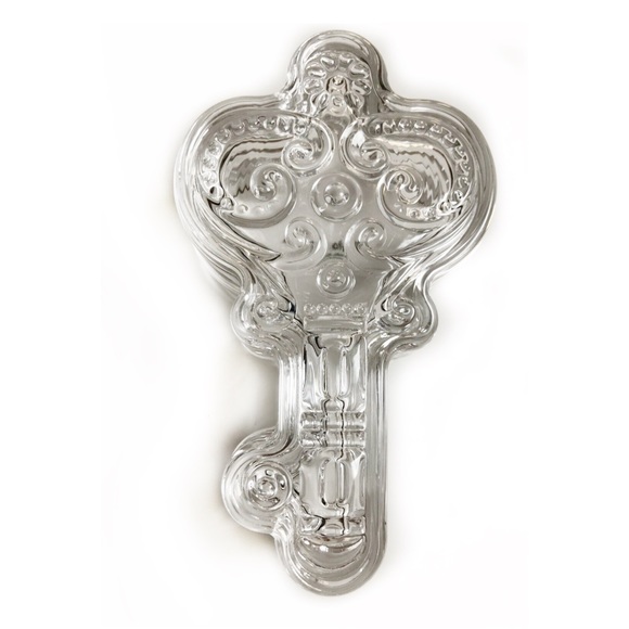 Studio Silversmiths Key Cut Crystal Jewelry Trinket Storage Box Clear Crystal - Picture 5 of 5